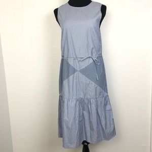 RHIE Blue Striped Gingham Check Sleeveless - K73